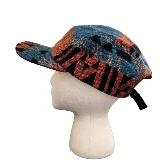 Carbon Men's Black/Orange/Blue Poly/Wool Adj Cap - Picture 6 of 10